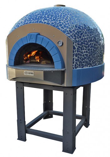 Wood-burning pizza oven D140 Mosaic Blue