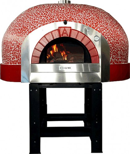 Wood-burning pizza oven D100 Mosaic Red