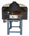 Mixed rotating gas-wood-burning pizza oven Colorful Mosaic