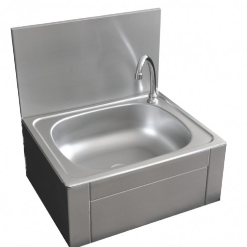 Hand wash basin with knee control