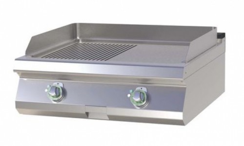 Fry top electric with 1/2 smooth and 1/2 grooved surface