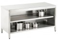 Work cupboard 2800x700x850mm, made of stainless steel 1.4301