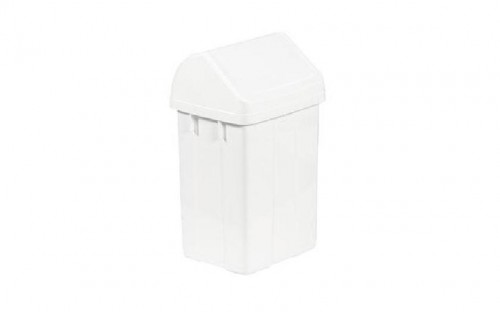 Waste bin with hinged lid